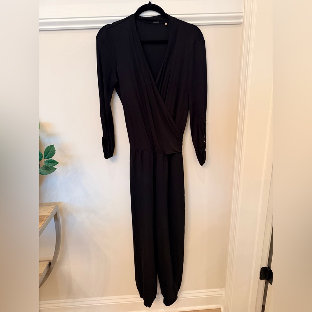 Ellie Tahari Black Women's Wrap-Front Jumpsuit